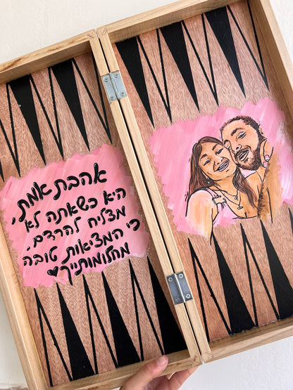 שש בש - ציור ריאליסטי